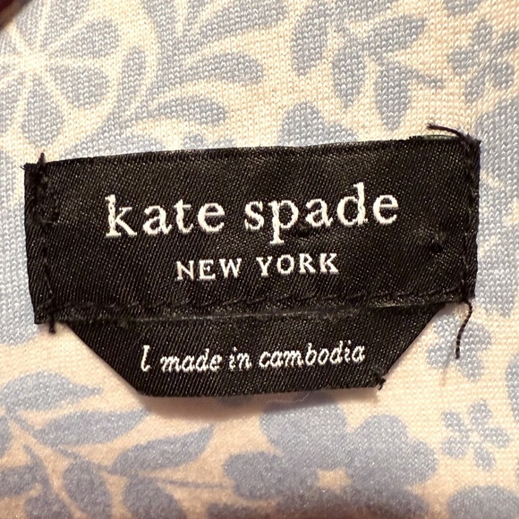 kate spade new york Brushed Jersey Short Sleeve Long PJ Womens Sz L‎ - Picture 4 of 6